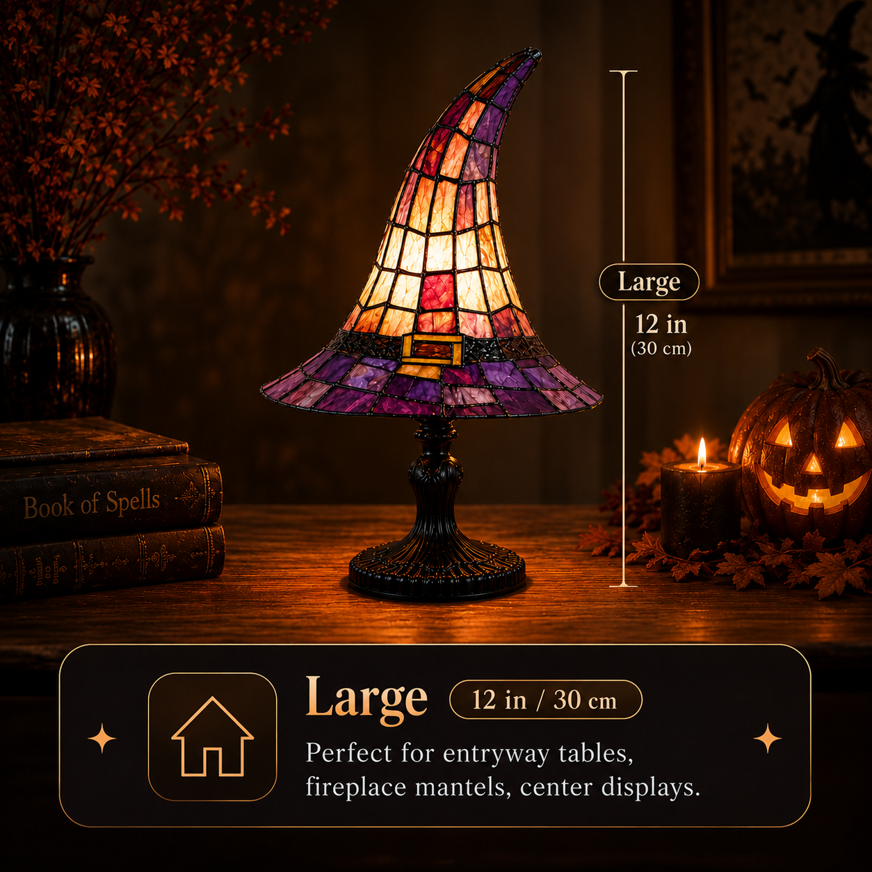 ๐งโโ๏ธ Stained-Resin-Style Witch Hat Lamp