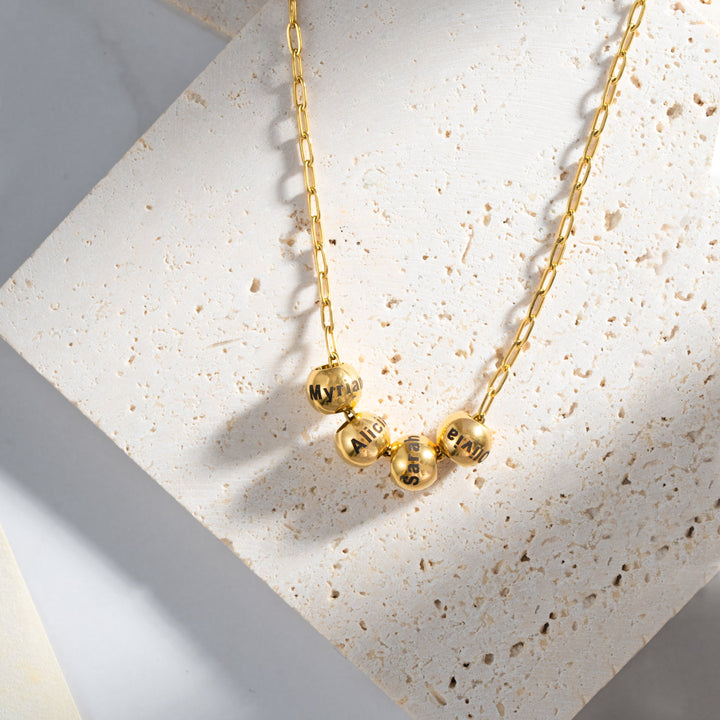 Harper Bead & Name Custom Necklace