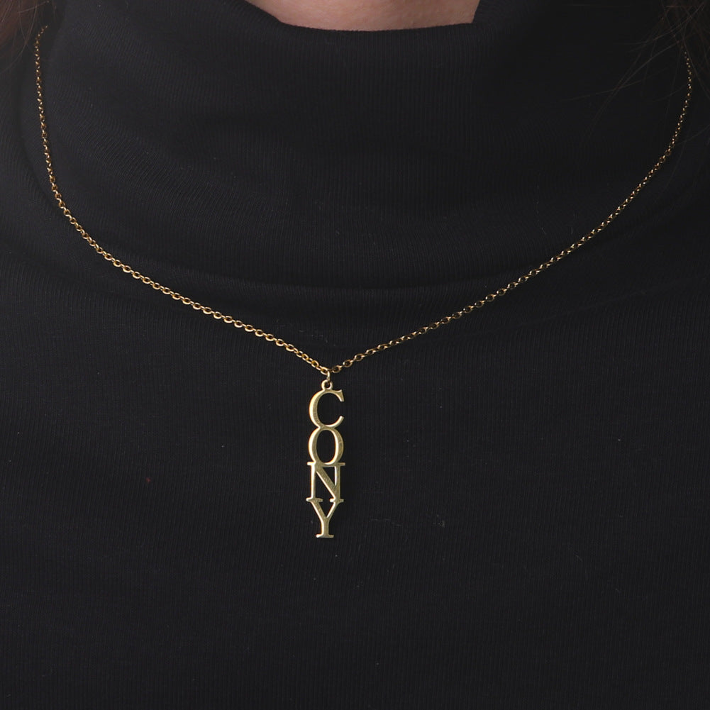 Anna Customizable Letter Name Pendant Necklace