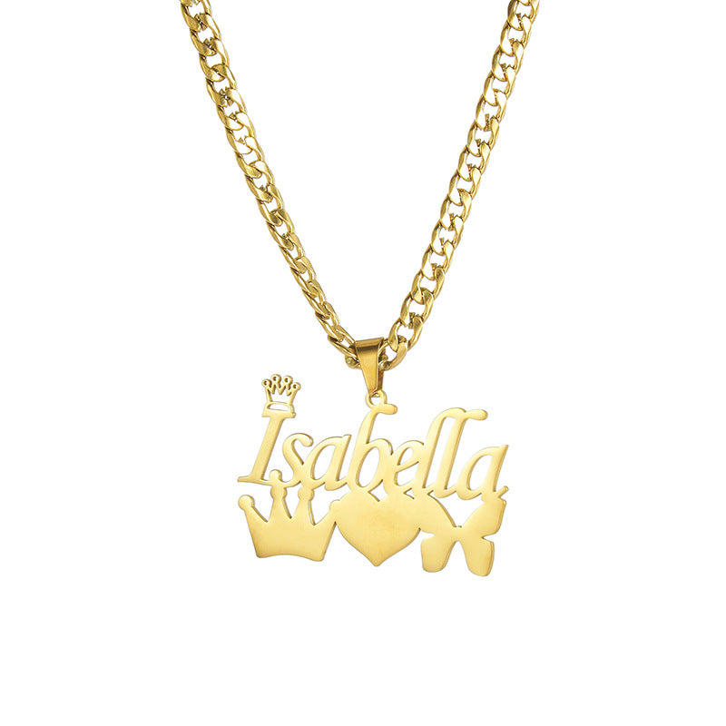 Isabella English Letter Necklace