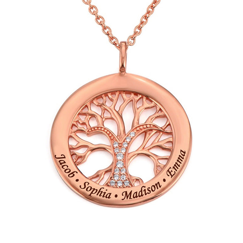 Jasmine Personalized Tree of Life Letter Necklace
