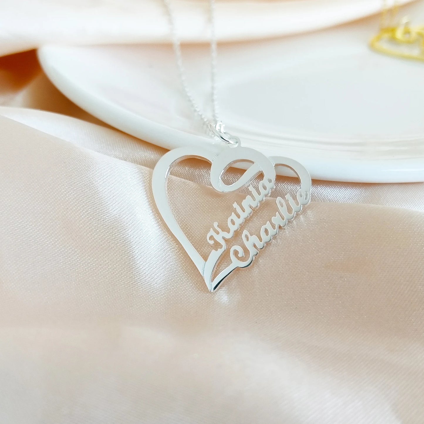 Grace Double Heart Pendant Necklace