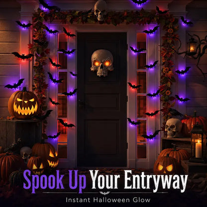 🦇 2026 Hot Sale 3D LED Bat Wall Decorations – 12/36PCS Light-Up Halloween Decor for Walls, Windows & Parties