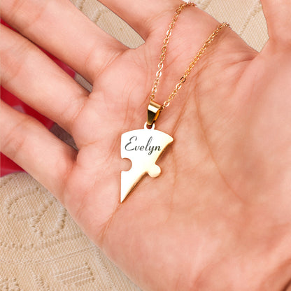 Natalie Personalized Heart Clavicle Necklace