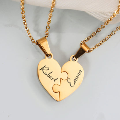 Natalie Personalized Heart Clavicle Necklace
