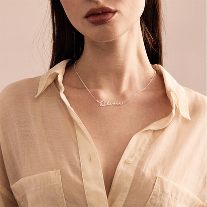 Camille Signature Personalised Minimalist Name Necklace