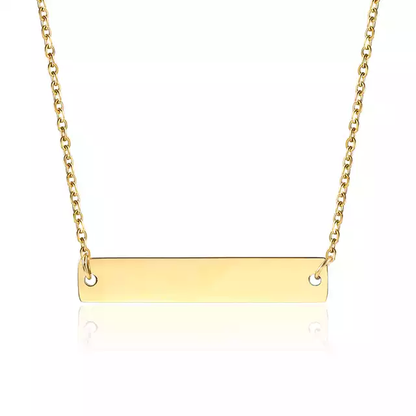 Anaïs Engraved Bar Necklace
