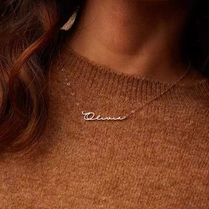 Camille Signature Personalised Minimalist Name Necklace