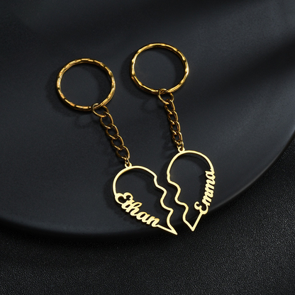 Nicole DIY English Letter  Half Heart Keychain