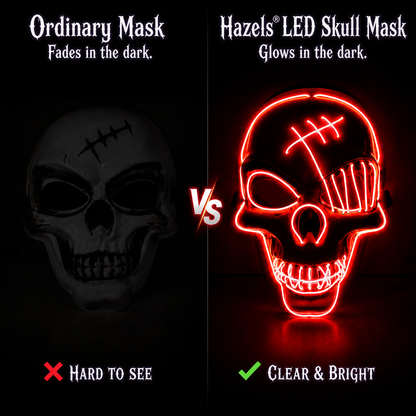 Masque Halloween LED  - Tête de Mort Lumineuse