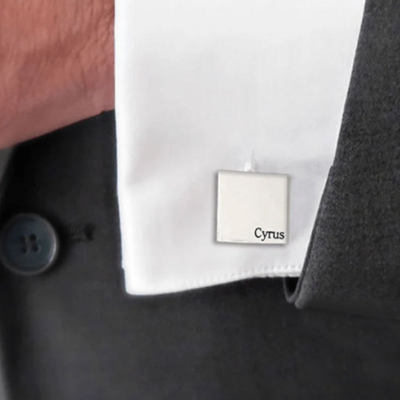 Kya Square Sterling Silver Cufflinks [One Pair]