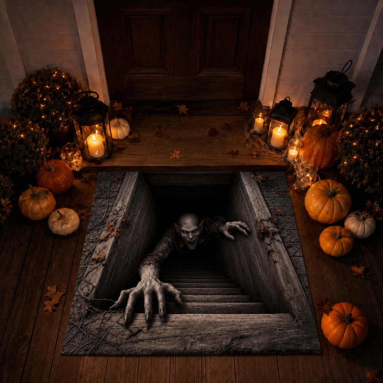 🔥 Limited-Time 50% OFF 🎃Elnuvo® Creeping Ghoul 3D Illusion Rug