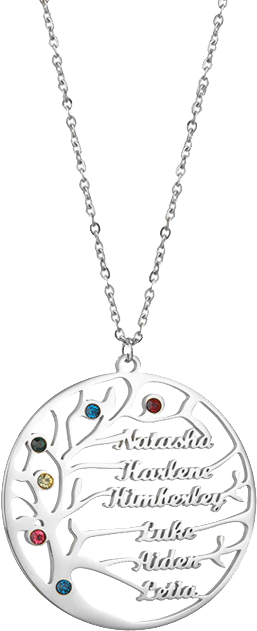 Brooklyn Customizable Heartfelt Family Tree Necklace
