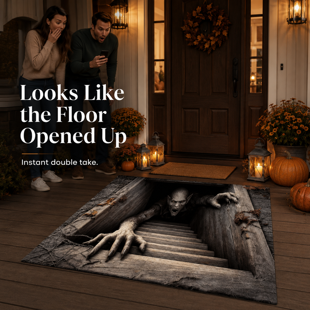 🔥 Limited-Time 50% OFF 🎃Elnuvo® Creeping Ghoul 3D Illusion Rug