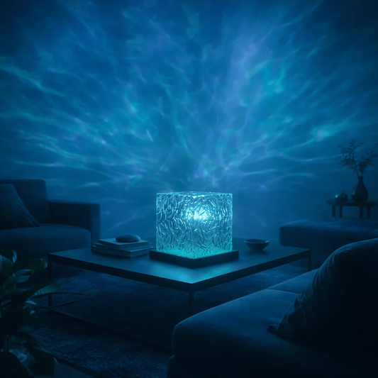 AuroraGlow Night Light Projector with Remote – 16 Ocean Wave Colors Lamp