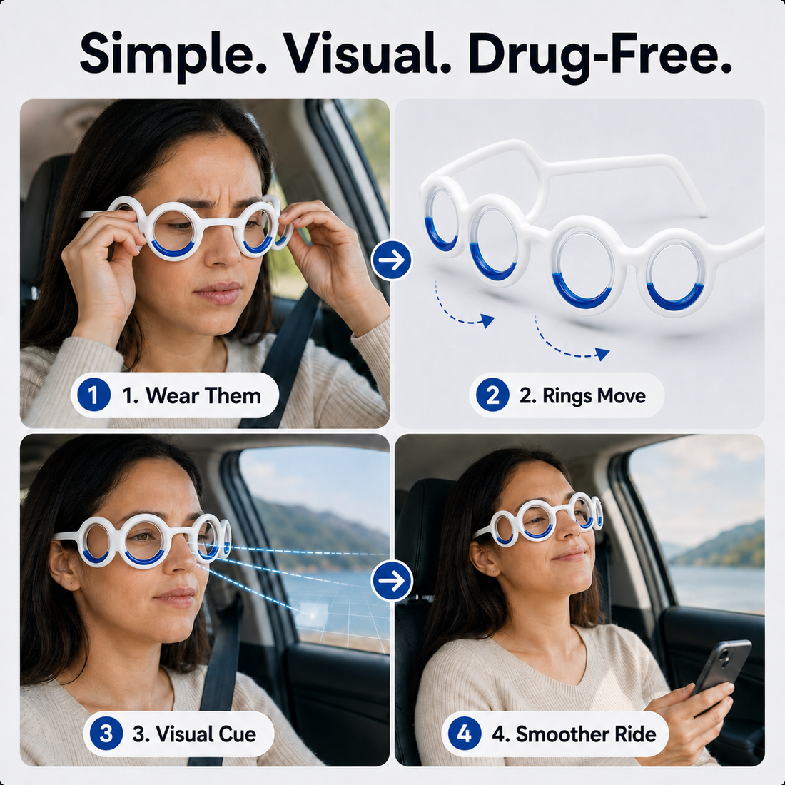 EInuvo® Motion Relief Glasses