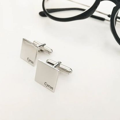 Kya Square Sterling Silver Cufflinks [One Pair]