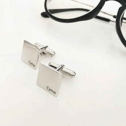 Kya Square Sterling Silver Cufflinks [One Pair]
