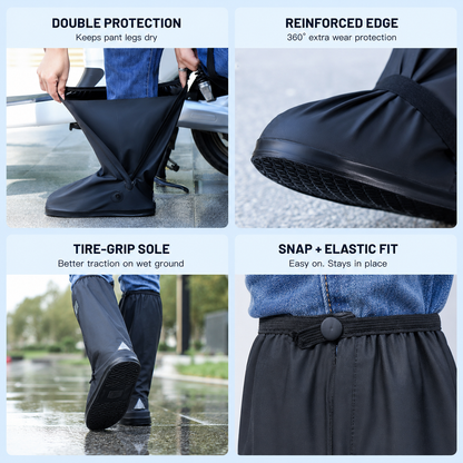 EInuvo® Foldable Waterproof Boot Covers – Stay Dry in Rain, Mud & Snow