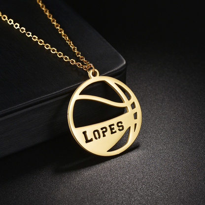 Maya Hollow Name Sport Necklace