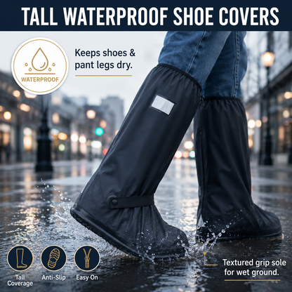 EInuvo® Foldable Waterproof Boot Covers – Stay Dry in Rain, Mud & Snow
