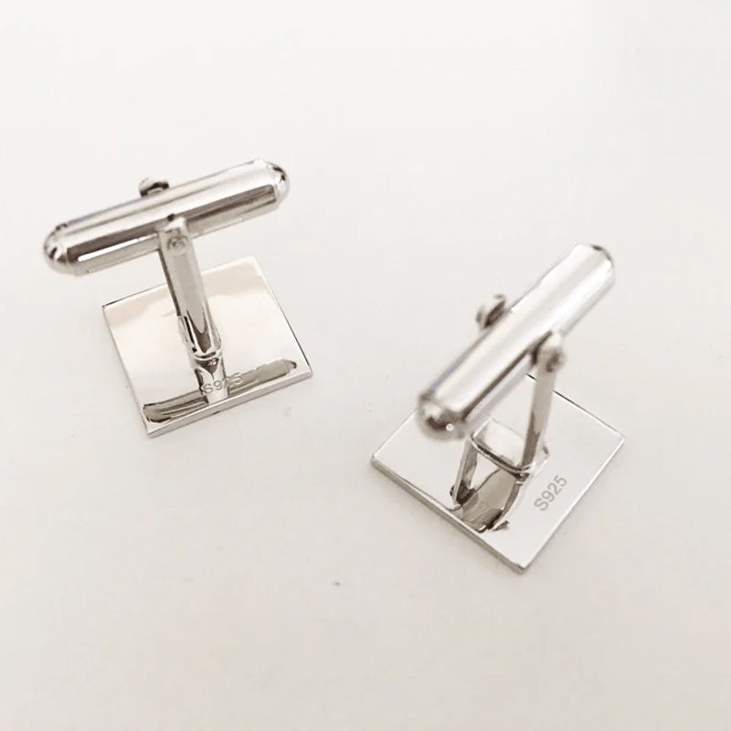 Kya Square Sterling Silver Cufflinks [One Pair]