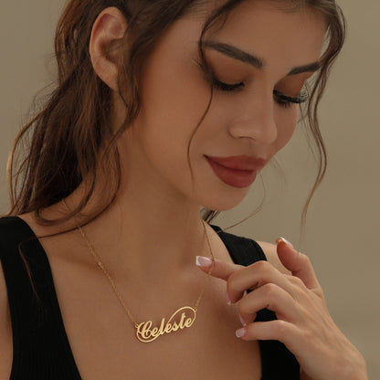 Céleste Infinity Name Necklace