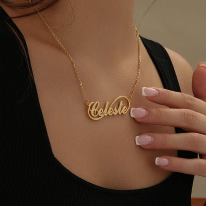 Céleste Infinity Name Necklace