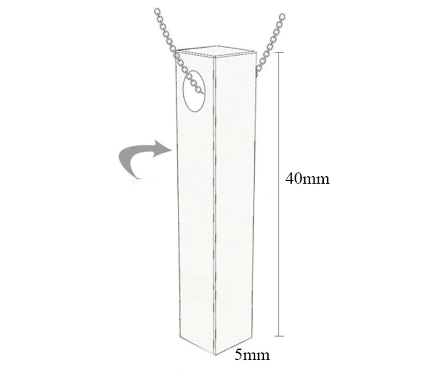 Astrid Personalized 3D Bar Necklace