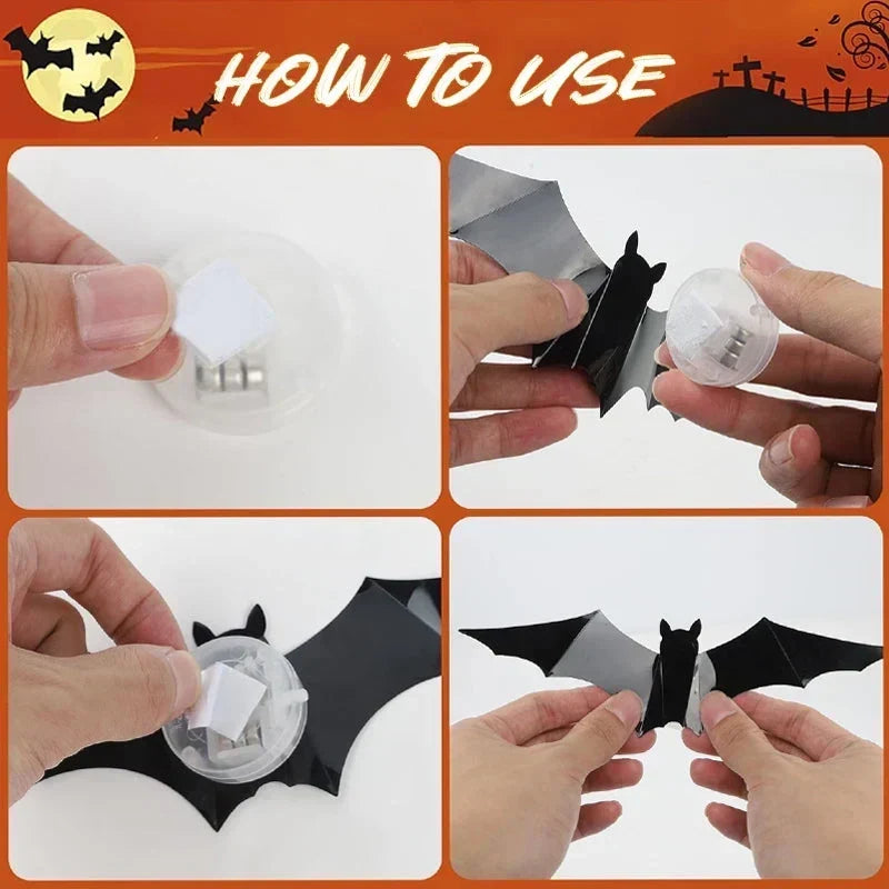 🦇 2026 Hot Sale 3D LED Bat Wall Decorations – 12/36PCS Light-Up Halloween Decor for Walls, Windows & Parties