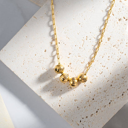 Harper Bead & Name Custom Necklace