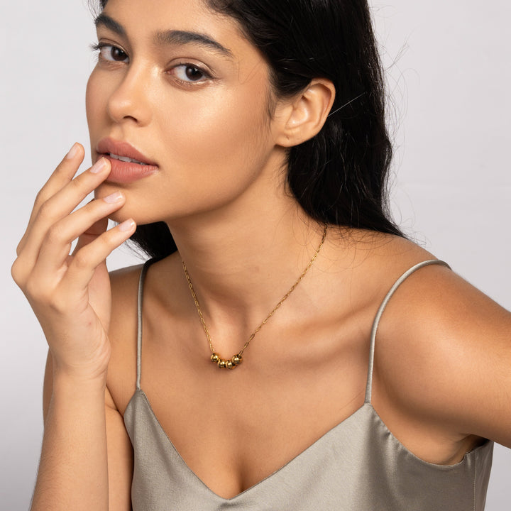 Harper Bead & Name Custom Necklace