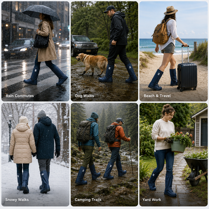 EInuvo® Foldable Waterproof Boot Covers – Stay Dry in Rain, Mud & Snow