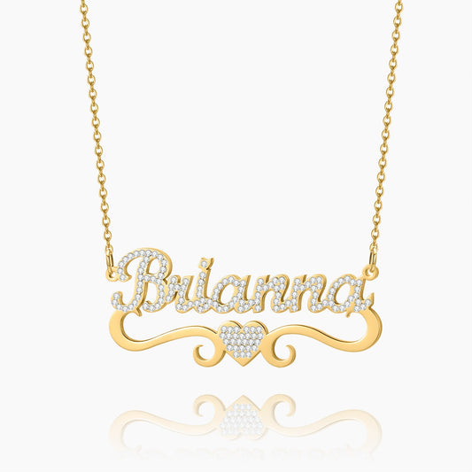 Elsa Iced Heart Name Necklace