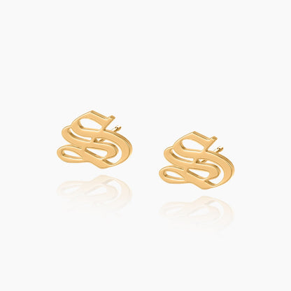 Avani Gothic Initial Earrings