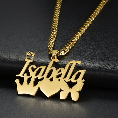 Isabella English Letter Necklace