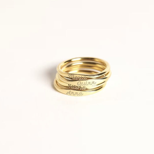 Holly Customizable Love & Name Ring