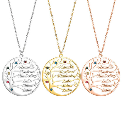 Brooklyn Customizable Heartfelt Family Tree Necklace