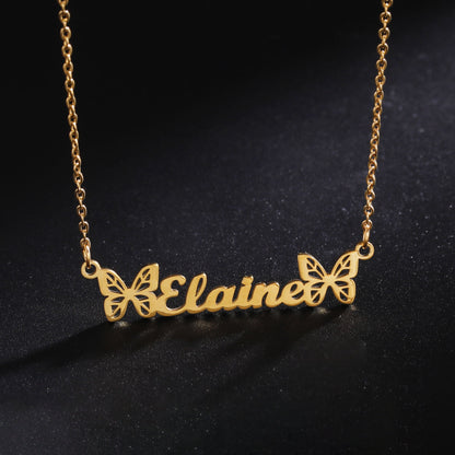 Nova Butterfly Name Necklace