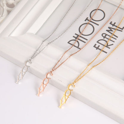 Anna Customizable Letter Name Pendant Necklace
