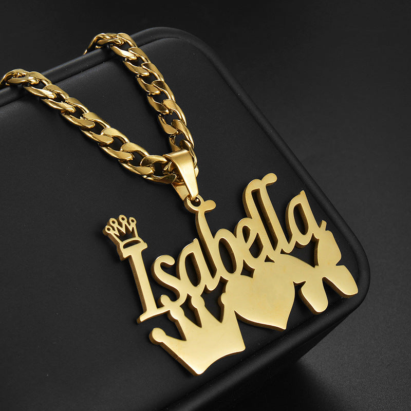 Isabella English Letter Necklace