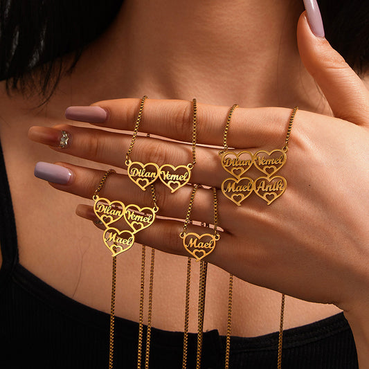 Aaliyah Creative Heart Pendant Collarbone Necklace