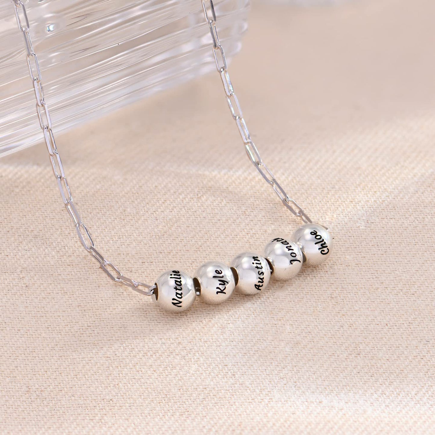 Harper Bead & Name Custom Necklace
