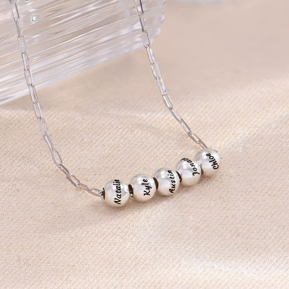 Harper Bead & Name Custom Necklace