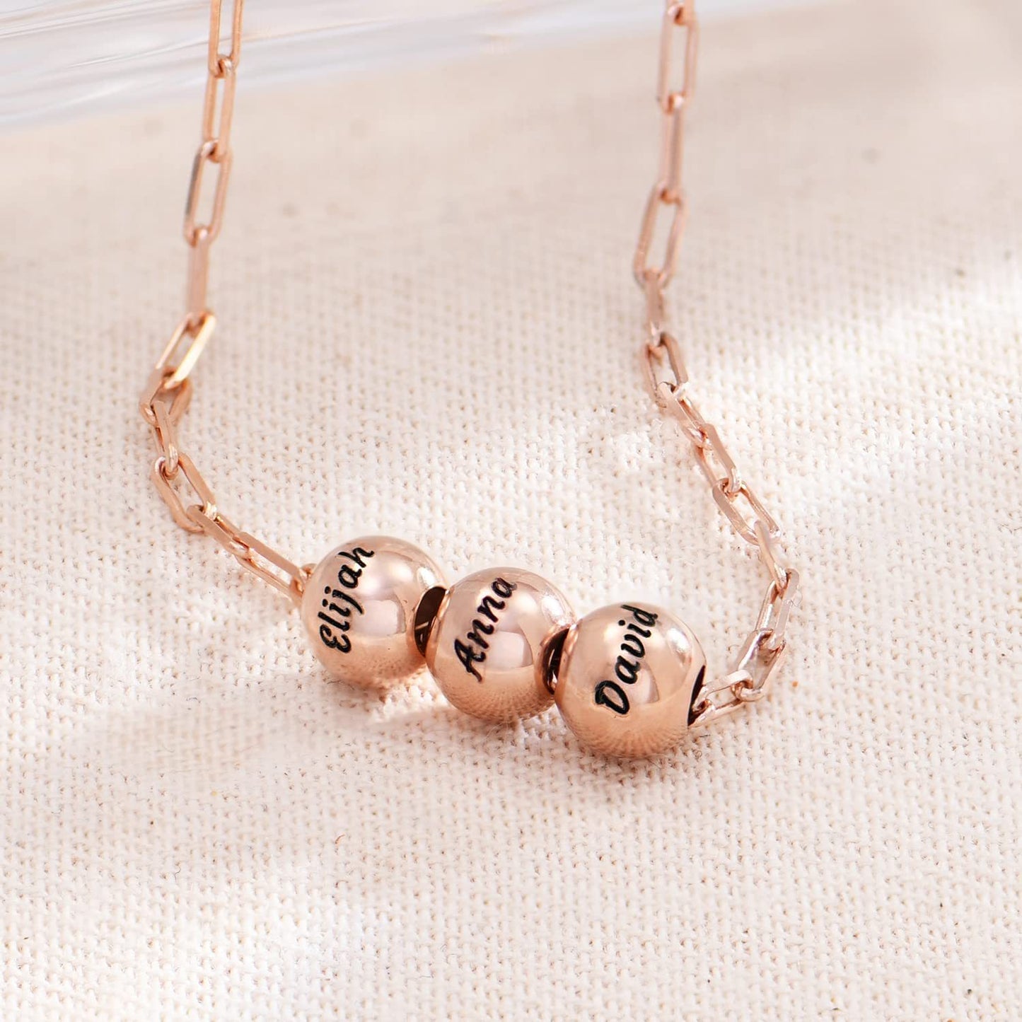 Harper Bead & Name Custom Necklace