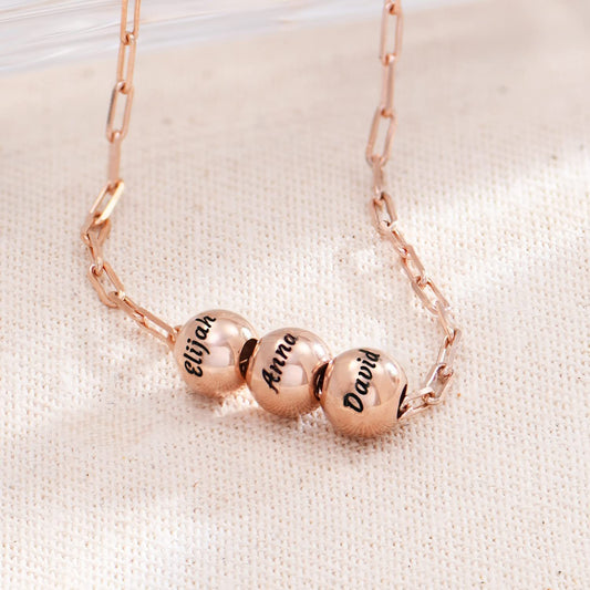 Harper Bead & Name Custom Necklace