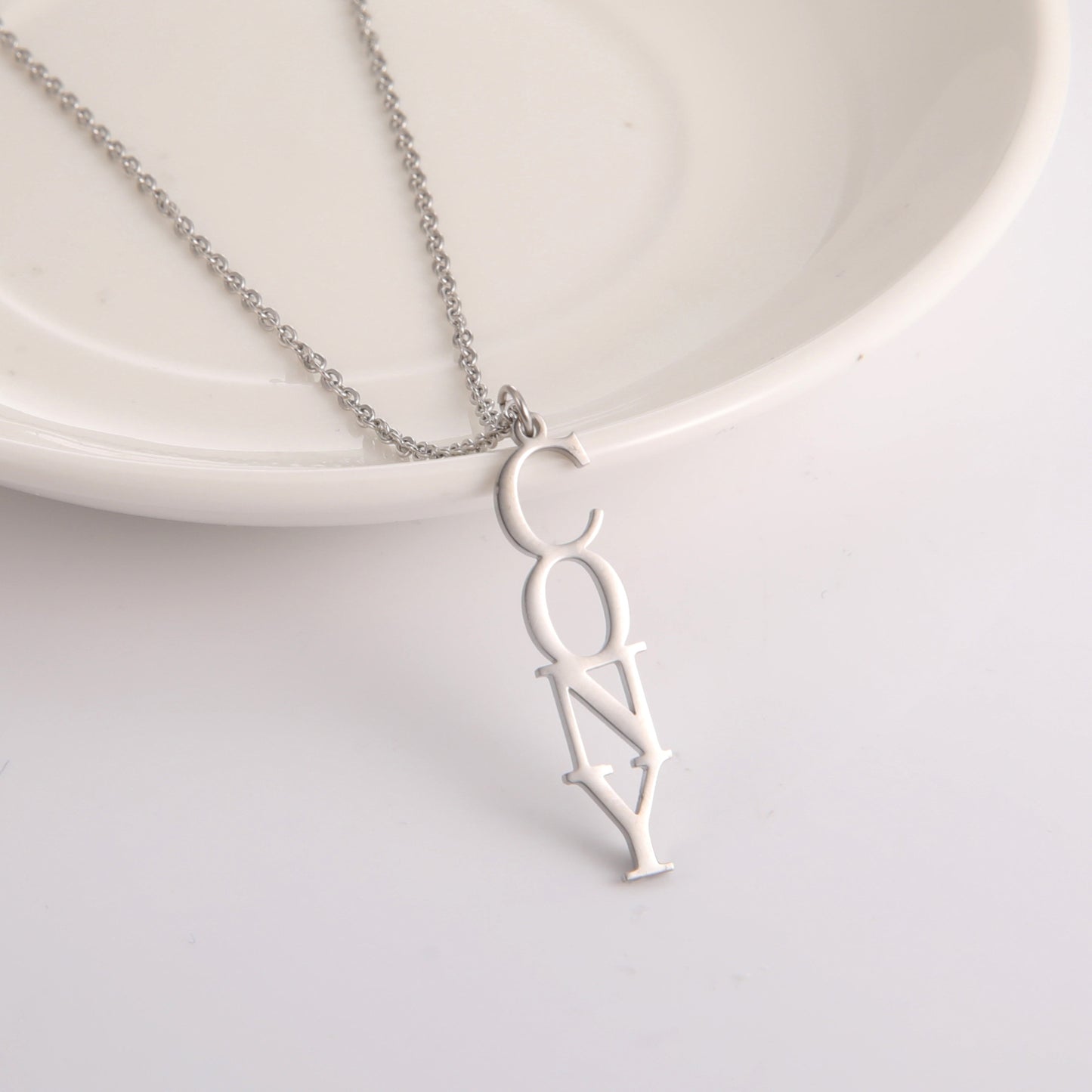 Anna Customizable Letter Name Pendant Necklace