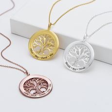 Jasmine Personalized Tree of Life Letter Necklace