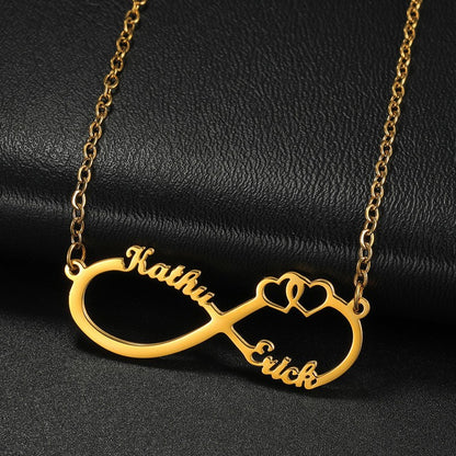 Audrey Personalized Infinity Double Name Necklace