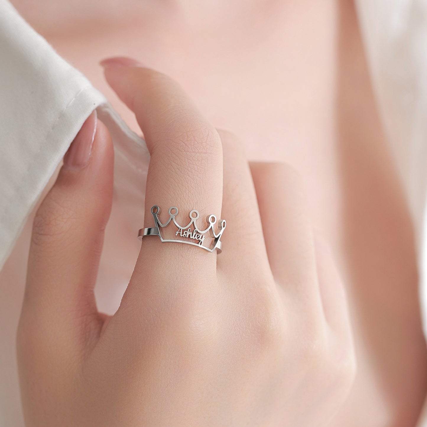 Ivy Crown Handmade Open Ring